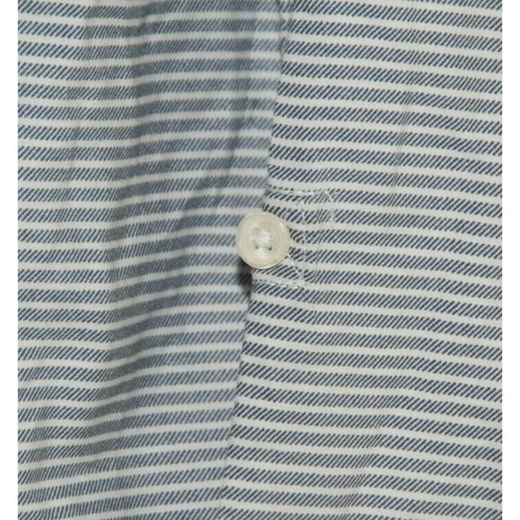 21 Men Men's Gray Striped Shirt Size L Roll Tab - Picture 6 of 10